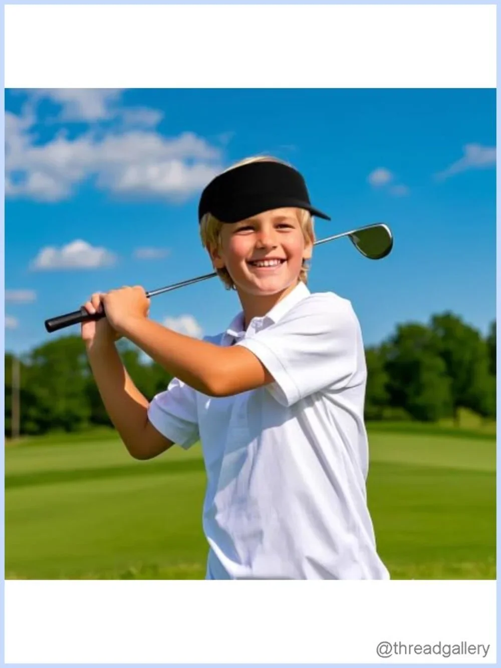 Kids Adjustable Cotton Sports Visor Hat